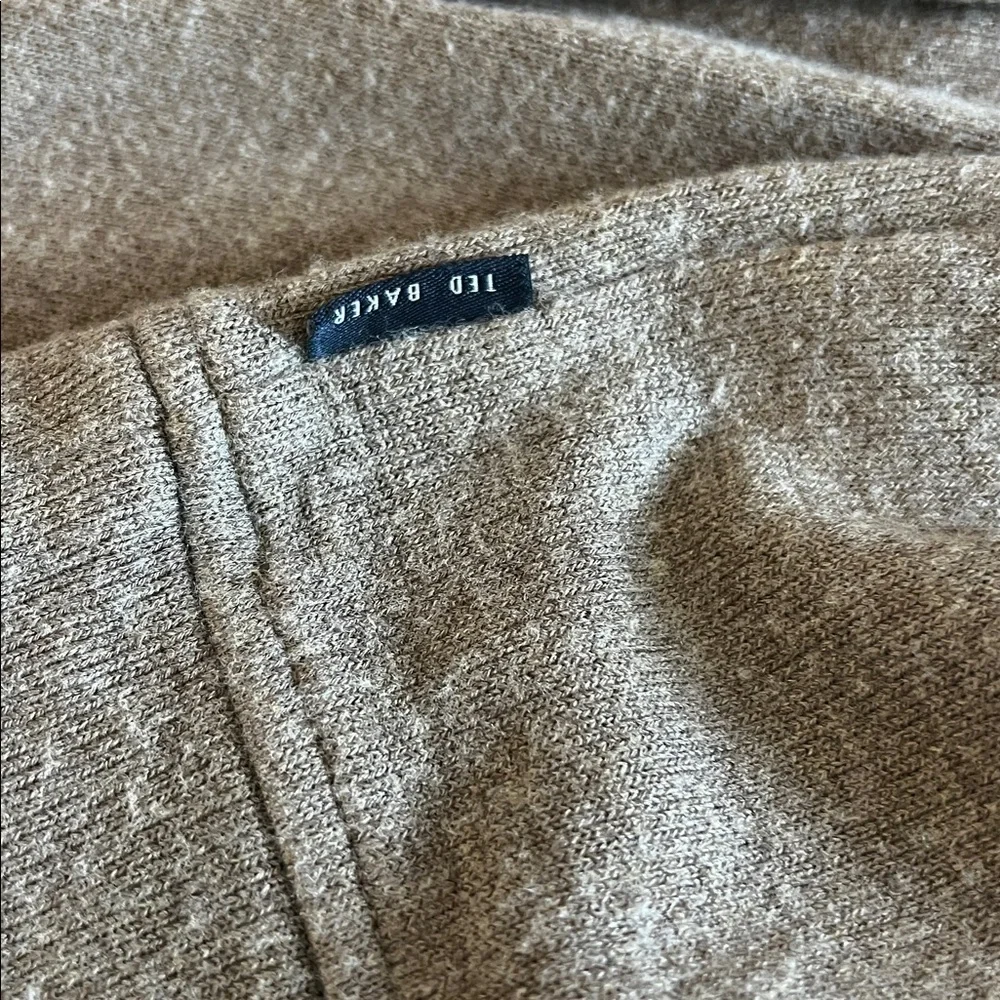 Ted Baker Quarter Zip Sweater Beige Size XL Tall
